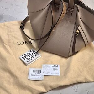 Loewe Light Beige And Taupe Leather Women's Bag HAMMOCK SMALL